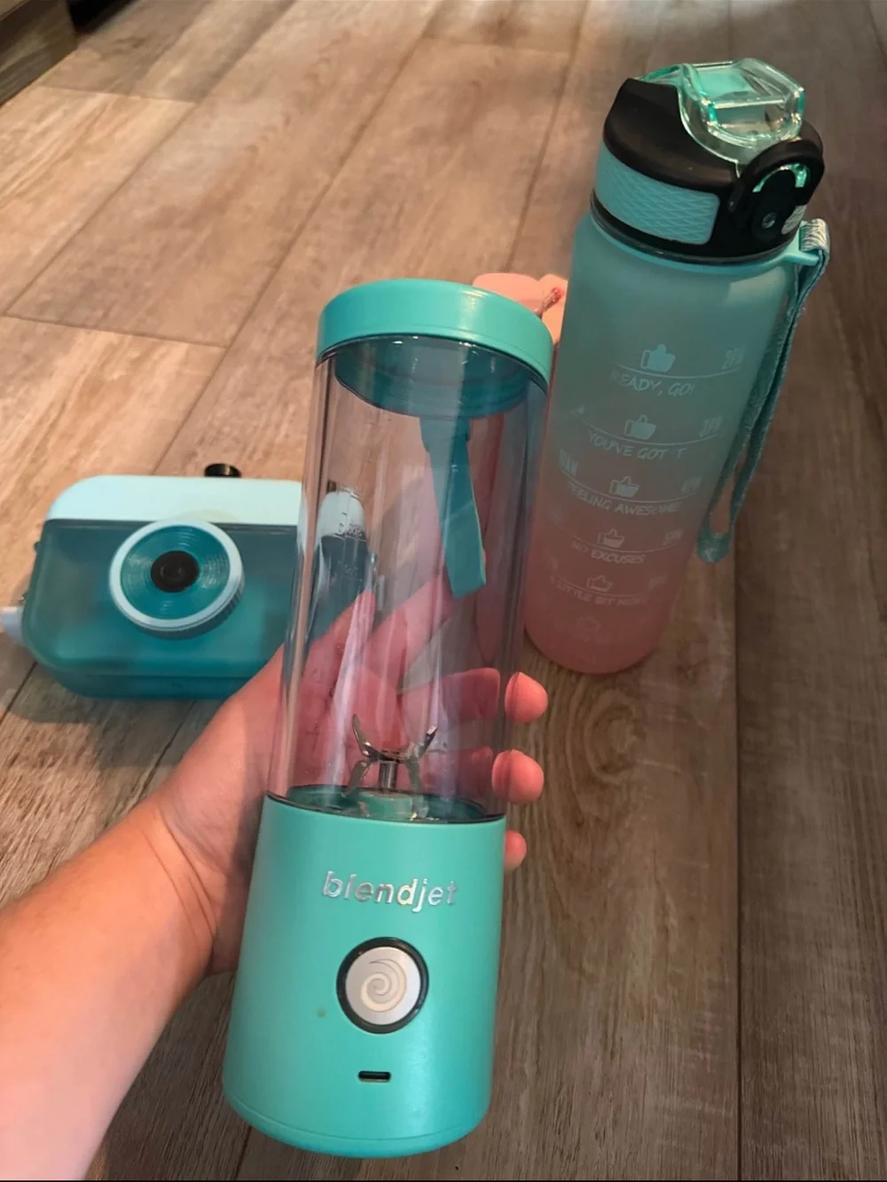 Blender Jet and Teal and Pink Hydration Bottle Set